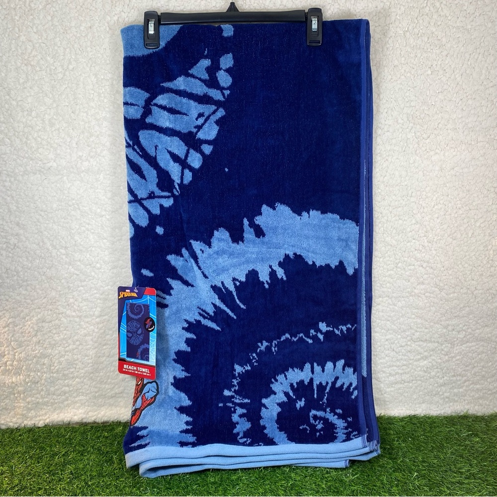 Spider-Man Blue Face Huge Bath Towel 34 x 63 inches with Embroidered Logo